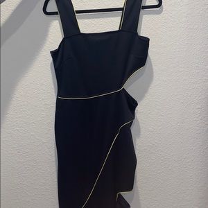 Navy blue and green TopShop cut out dress